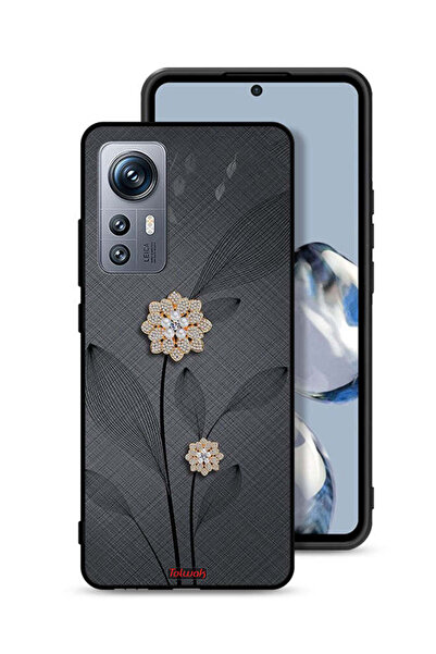 Tolwak غطاء حماية لهاتف Xiaomi 12S بتصميم زهور ماسية