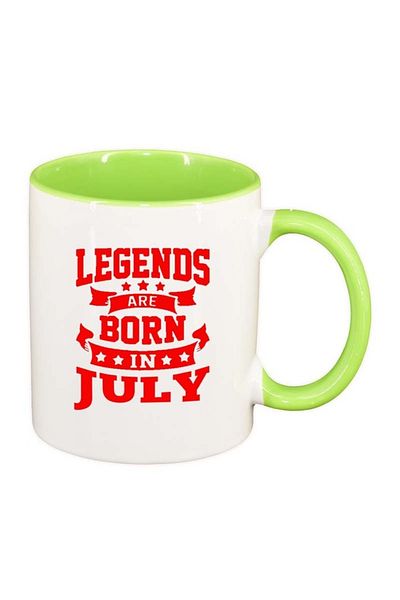 INOVATIX Personalized white mug, Legend, light green interior, D77, INOVATIX®. 330ml