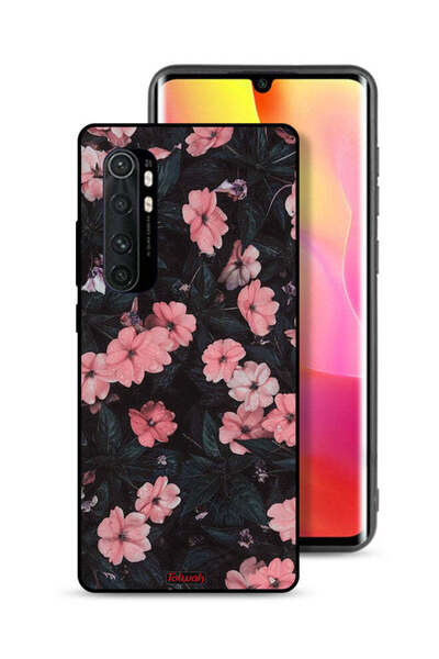 Tolwak غطاء حماية لهاتف شاومي مي نوت 10 لايت - زهر الخوخ والورود الصغيرة