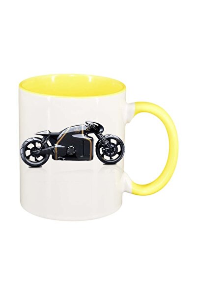 INOVATIX Εξατομικευμένη λευκή κούπα, μοτέρ, κίτρινο εσωτερικό, D63, INOVATIX®...