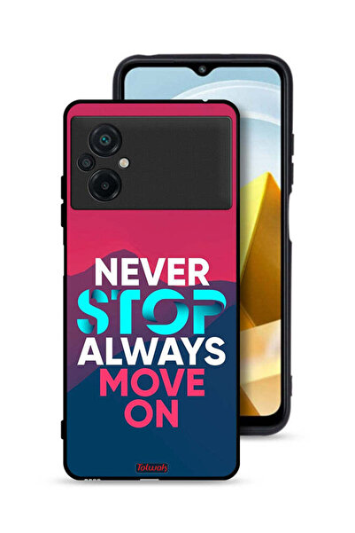 Tolwak Xiaomi Poco M5 4G Protective Case Cover Never Stop Always Move On