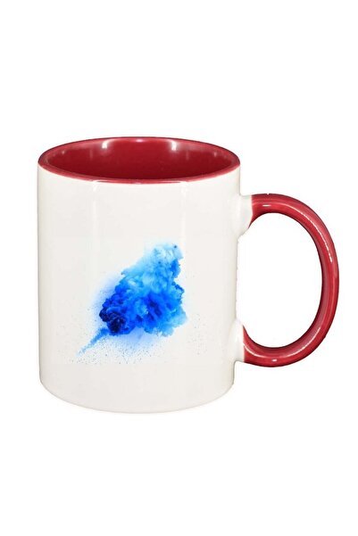 INOVATIX Cana alba personalizata, Colour, interior rosu, D222, INOVATIX®. 330ml