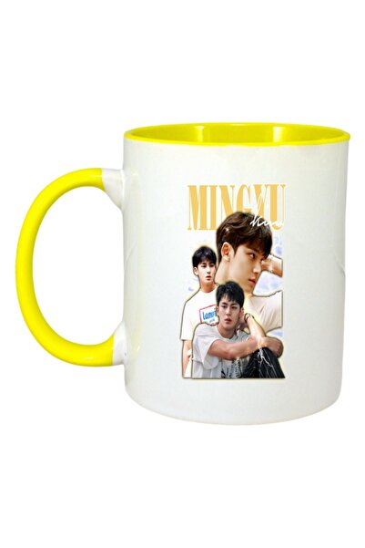 INOVATIX Cana Alba Personalizata, Formatia/trupa Mingyu, Maner Si Interior Galben, ®. 330ml