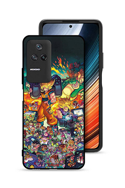 Tolwak Xiaomi Poco F4 Protective Case Cover Gamer Art Doodles