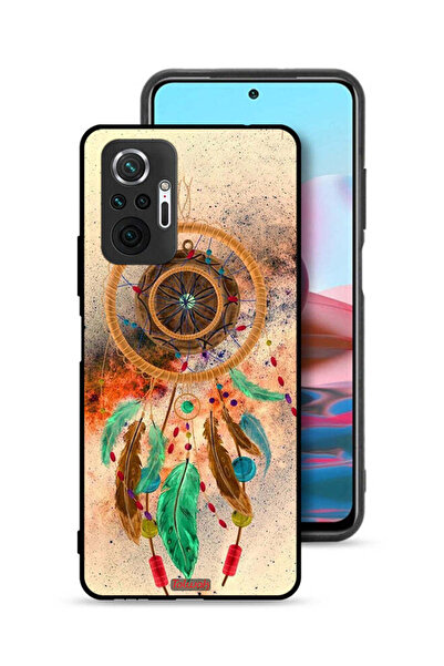 Tolwak غطاء حماية لهاتف شاومي ريدمي نوت 10 برو 4G بنقشة ريش ماندالا معلق