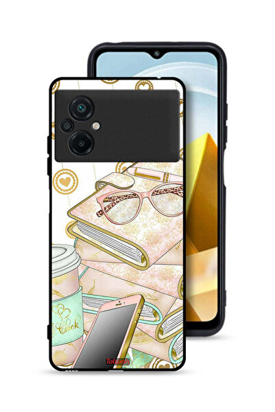 Tolwak غطاء حماية لهاتف Xiaomi Poco M5 4G بتصميم نظارات على الكتب