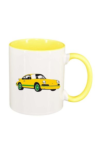 INOVATIX Personalized white mug, Car, yellow interior, D951, INOVATIX®. 330ml