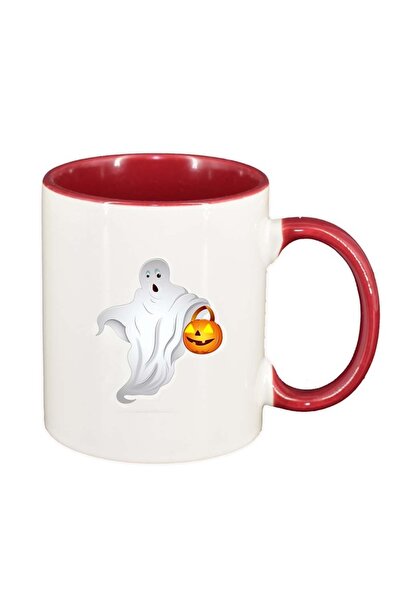 INOVATIX Cana alba personalizata, Ghost, interior rosu, D370, INOVATIX®. 330ml