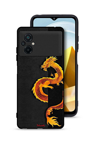 Tolwak Xiaomi Poco M5 4G Protective Case Cover Dragon Art
