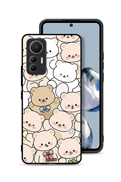 Tolwak غطاء حماية لهاتف شاومي 12 لايت بنقشة دببة