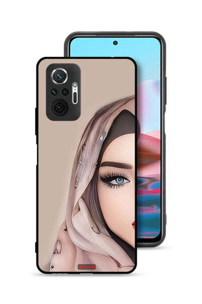 Tolwak غطاء حماية لهاتف شاومي ريدمي نوت 10 برو 4G، رسم فتاة نصف وجه
