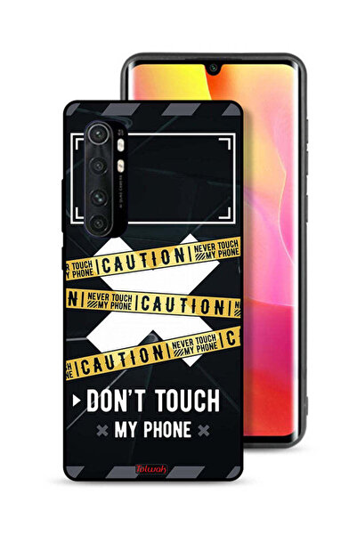 Tolwak Xiaomi Mi Note 10 Lite Protective Case Cover Caution Never Touch My Phone