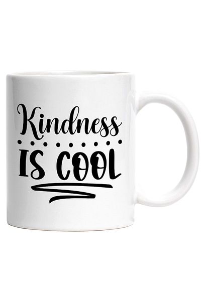INOVATIX Personalized white mug, the English inscription Kindness is cool - bunatatea e smechera, INOVATIX®. 330ml