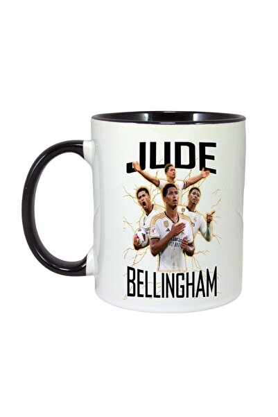 INOVATIX Εξατομικευμένη Λευκή Κούπα, Jude Bellingham Lightning, Μαύρη Λαβή κα...