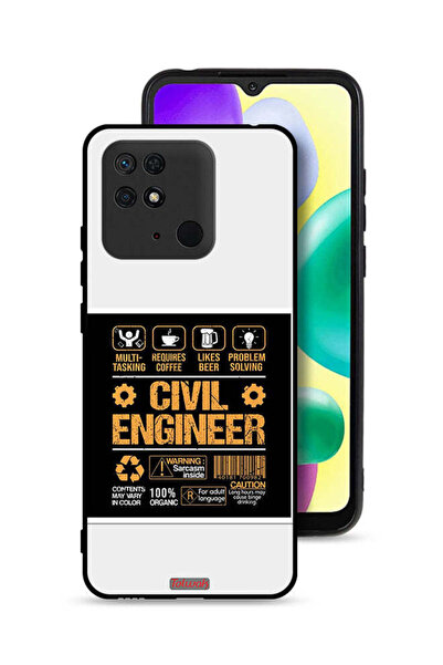 Tolwak غطاء حماية لهاتف شاومي ريدمي 10 سي - ملصق مهندس مدني