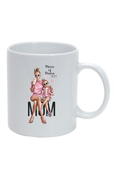 INOVATIX Cana alba personalizata, Princess, Mama Copil, Fetita, alb, D1364, I...