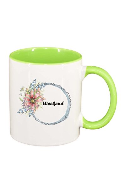 INOVATIX Cana alba personalizata, Flori, Weekend, interior verde deschis, D10...