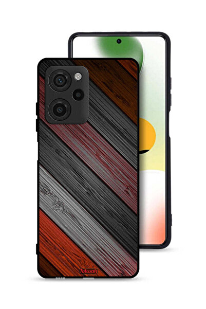 Tolwak غطاء حماية لهاتف شاومي بوكو X5 برو بنمط خشبي ملون