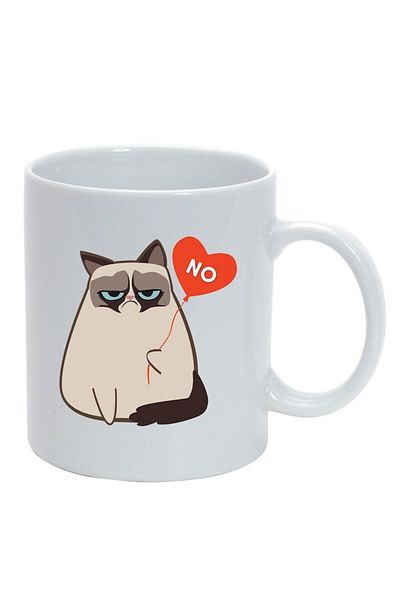 INOVATIX Cana alba personalizata, Meme - Funny Grumpy, alb, D1400, INOVATIX®. 330ml