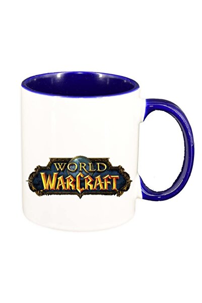 INOVATIX Персонализирана бяла чаша, WoW, тъмносиня вътрешност, D141, INOVATIX...