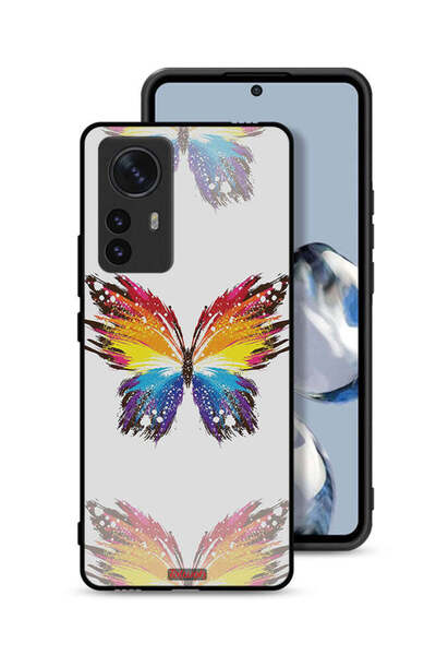 Tolwak غطاء حماية لهاتف Xiaomi 12S Pro بخلفية بسيطة وفن رقمي وبساطة الفراشة