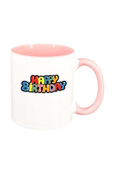 INOVATIX Cană albă personalizată, La mulți ani, roz interior, D388, INOVATIX®...