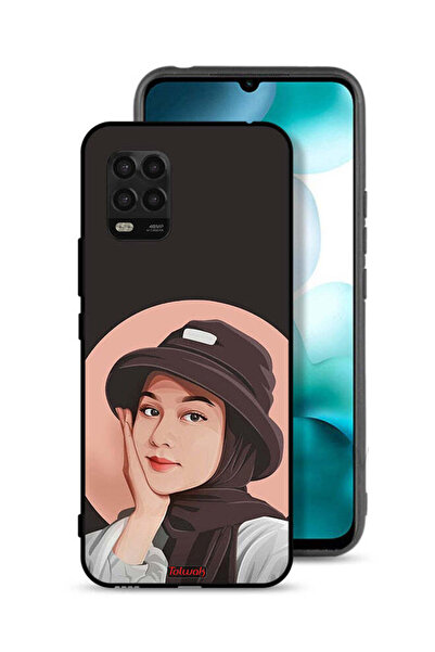 Tolwak غطاء حماية لهاتف شاومي مي 10 لايت 5G بتصميم فتاة قبعة لطيفة ورسم فني