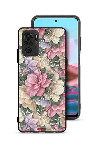 Tolwak Xiaomi Redmi Note 10S Protective Case Cover Hd Floral