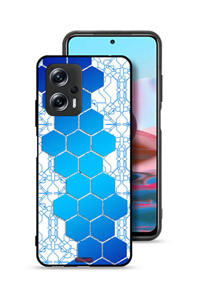 Tolwak غطاء حماية لهاتف شاومي ريدمي نوت 11T برو 5G، شبكة أيقونات سداسية الشكل...