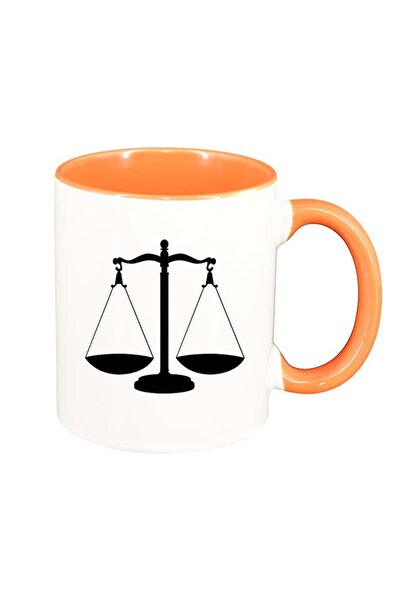 INOVATIX Cana alba personalizata, Zodie, interior portocaliu, D156, INOVATIX®...