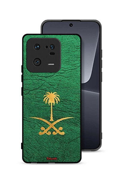 Tolwak غطاء حماية لجهاز شاومي 13 برو، علامة المملكة العربية السعودية، جلد