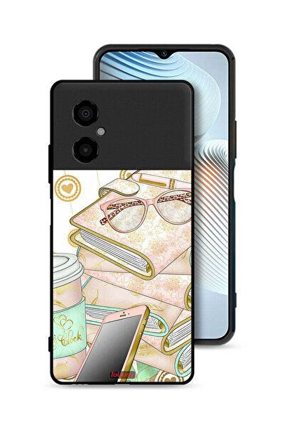 Tolwak غطاء حماية لهاتف Xiaomi Poco M4 5G بطبعة نظارات على الكتب