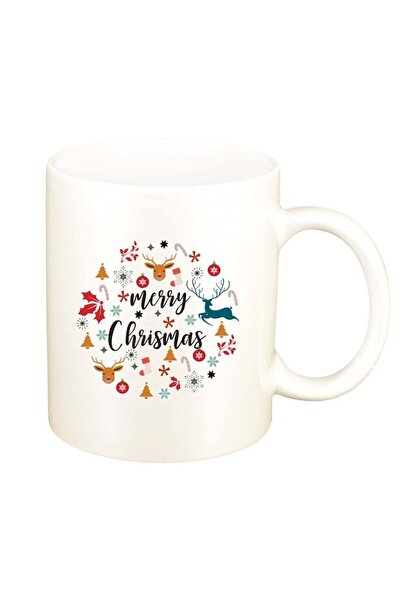 INOVATIX Cana alba personalizata, Craciun Fericit / Merry Christmas, D1527, I...