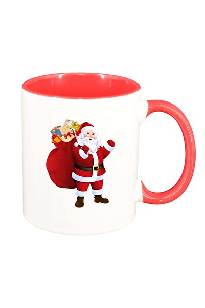 INOVATIX Cana alba personalizata, Mos Craciun, interior rosu, D163, INOVATIX®...