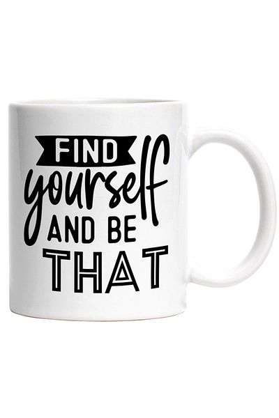 INOVATIX Personalized white mug, ul Find yourself and be that - find yourself, INOVATIX®. 330ml