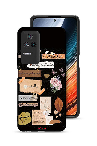 Tolwak غطاء حماية لهاتف شاومي ريدمي كي 50 برو برسومات عربية وزهور