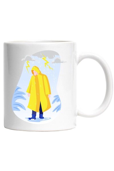 INOVATIX Cana alba personalizata, Furtuna, Pelerina De Ploaie, Cizme, INOVATI...