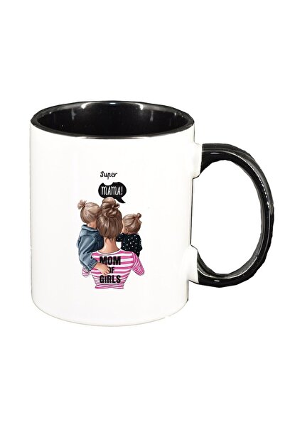 INOVATIX Cana alba personalizata, Princess, Mama Copil, Super Mama, interior negru, D1362, INOVATIX®. 330ml