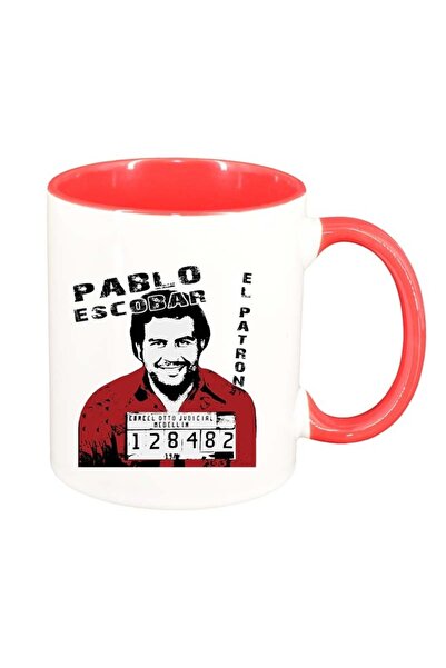 INOVATIX Cana alba personalizata, Narcos - Pablo Escobar, interior rosu, D134...