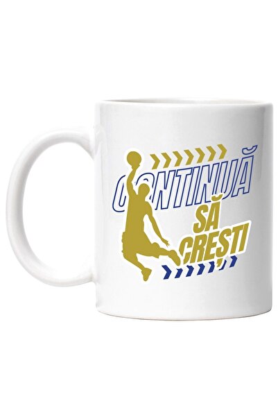 INOVATIX Cana alba personalizata, Om jucand baschhet, sport cu minge CPNTINUA...