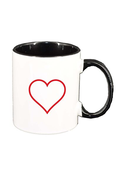 INOVATIX Cana alba personalizata, Love, interior negru, D326, INOVATIX®. 330ml