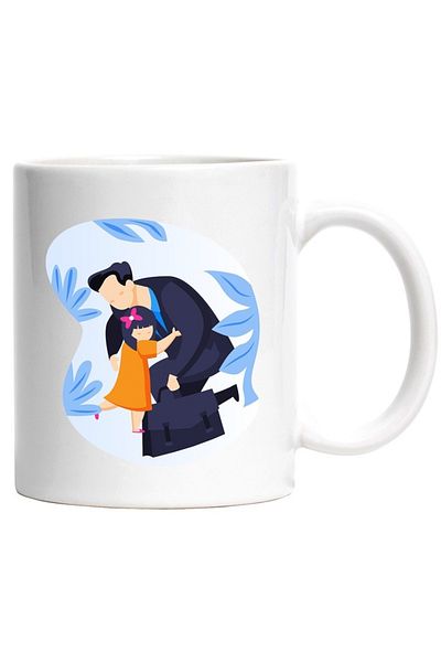 INOVATIX Personalized white mug, Briefcase, Parent, Dad, Child, INOVATIX®. 330ml