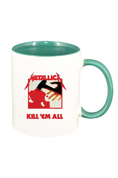 INOVATIX Cana alba personalizata, Metallica, interior verde, D1445, INOVATIX®...