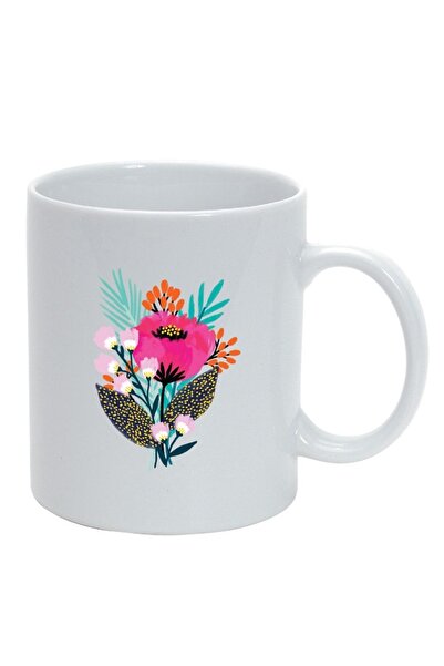 INOVATIX Cana albă personalizată, Floare Culoare Pastel, alb, D1373, INOVATIX...