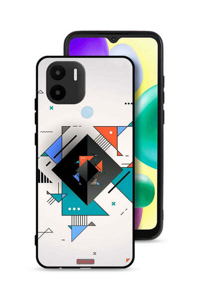 Tolwak غطاء حماية لهاتف شاومي ريدمي A1 بلس بأشكال مربعة ومثلثة ونمط تجريدي