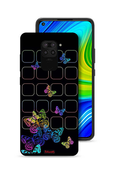 Tolwak غطاء حماية لهاتف شاومي ريدمي نوت 9 بنقشة فراشات ملونة