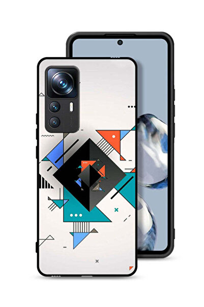 Tolwak غطاء حماية لهاتف شاومي 12T Pro بأشكال مربعة ومثلثة ونمط تجريدي