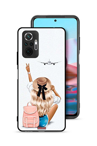 Tolwak غطاء حماية لهاتف شاومي ريدمي نوت 10 برو 4G، فتاة تحب السفر