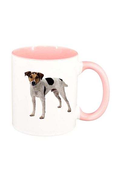 INOVATIX Cana alba personalizata, Dog, interior roz, D350, INOVATIX®. 330ml