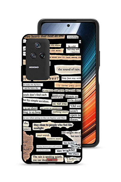 Tolwak غطاء حماية لهاتف Xiaomi Poco F4 بملصقات اقتباسات